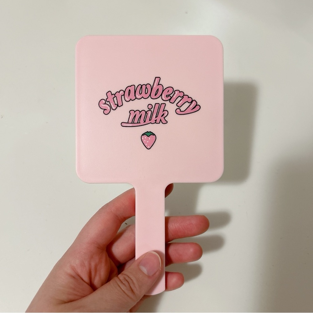 Strawberry Milk Pink Hand Mirror